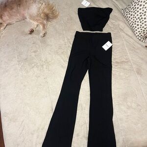 Forever 21 tube top and flare high waisted flare pant set in | NWT